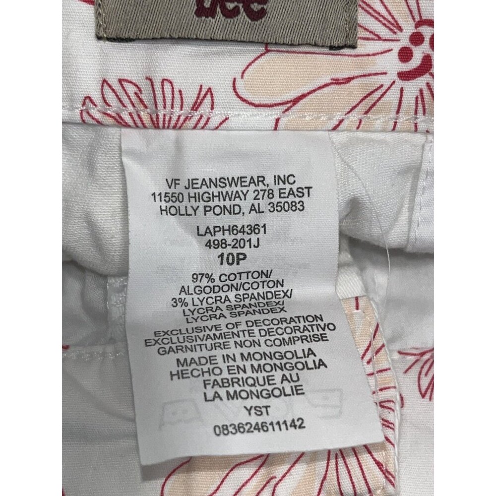 Lee White Capri Jean Women 10P 30X18 Stretch Cotton Blend - Picture 10 of 10